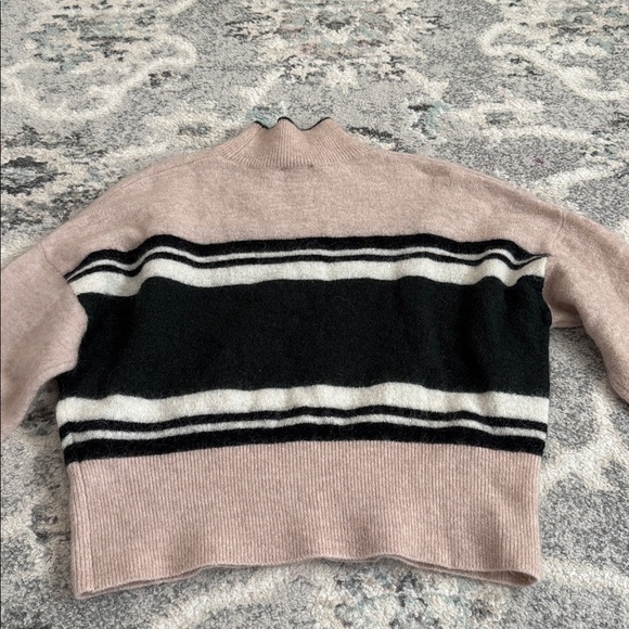 & Other Stories Wool and Mohair Blend Mock Neck Stripe Sweater - Picture 8 of 10
